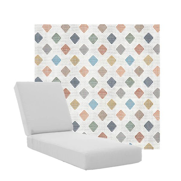 Boxed Chaise Lounge Cushions in Sunbrella Fabrics