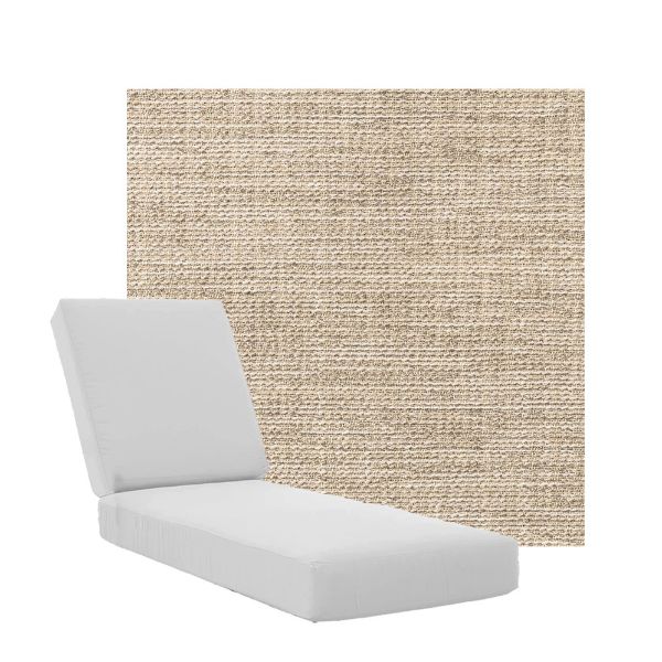 Boxed Chaise Lounge Cushions in Sunbrella Fabrics