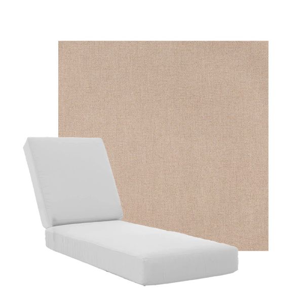 Boxed Chaise Lounge Cushions in Sunbrella Fabrics