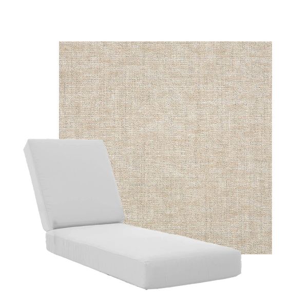 Boxed Chaise Lounge Cushions in Sunbrella Fabrics