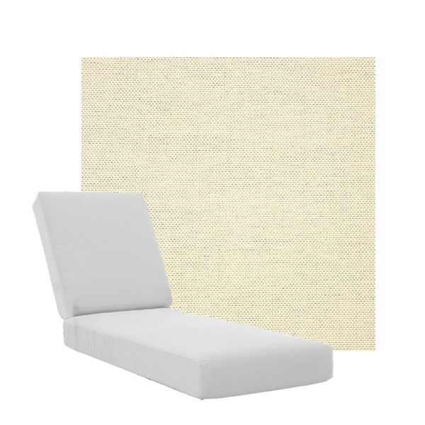 Boxed Chaise Lounge Cushions in Sunbrella Fabrics