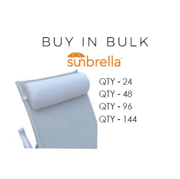 Head Rest Pillow for Chaise Lounges - Order large quantities for your Hotel, Country Club, Swim Club or Hotel - Sunbrella Fabrics