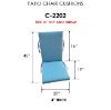 Universal Patio Chair Cushions with A Hinge and fabric ties - Order bulk quantity for your Pool Club, Country club or HOA - 9 universal Sizes - Sunbrella Fabrics