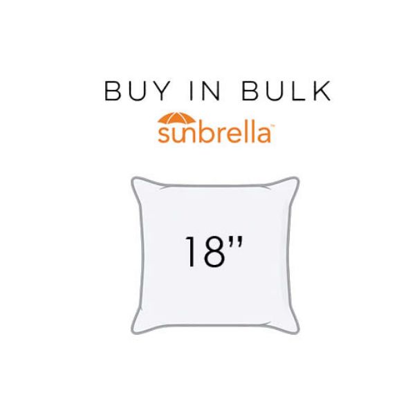 Buy Outdoor Pillows in Bulk. Large quantity of Sunbrella Outdoor Pillows 18" Square - Over 200 Sunbrella Fabrics