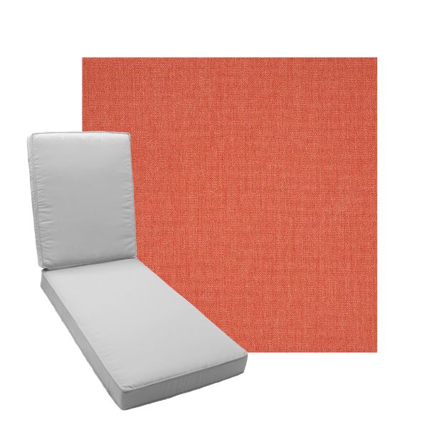 Picture of Canvas Persimmon Fabric Add A Pad For Chaise Lounges