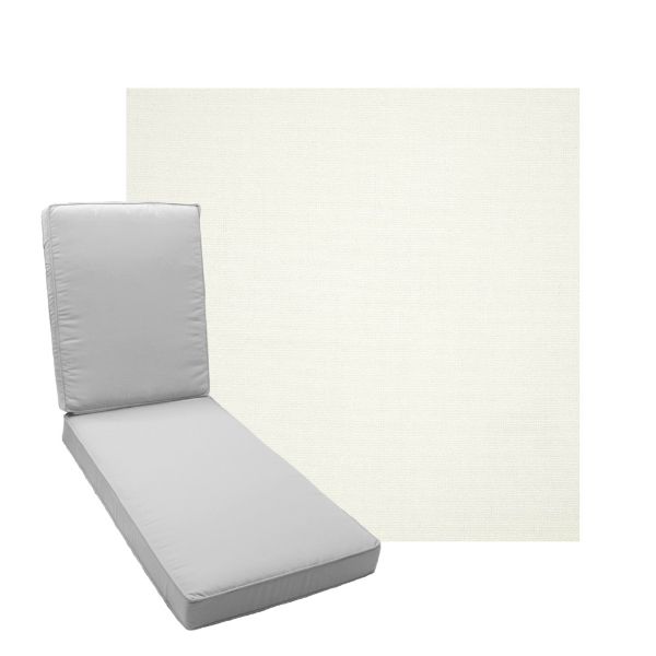 Picture of Canvas White Fabric Add A Pad For Chaise Lounges