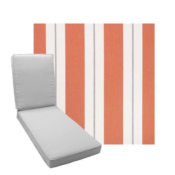 Picture of Relate Persimmon Fabric Add A Pad For Chaise Lounges