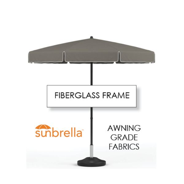 Picture of Garden Umbrella Fiberglass Frame Sunbrella Awning