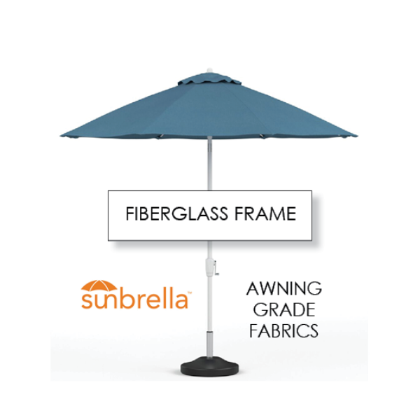 Picture of Market Umbrella Fiberglass Frame Sunbrella Awning Fabrics