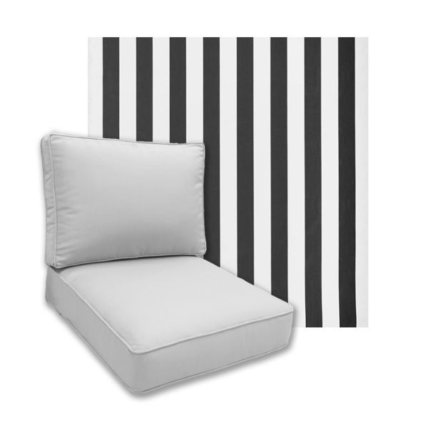 Universal Deep Seating Replacement Cushions in Outdura Solution Dyed Acrylic Outdoor Fabric