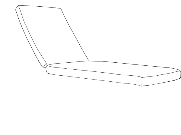 Picture of Simple Boxed Chaise Sunbrella Fabrics
