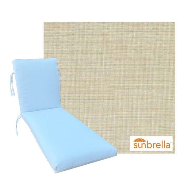 Sunbrella Sling Fabric Premium Universal Chaise Lounge Cushions | Custom Made To Order | 3 Sizes