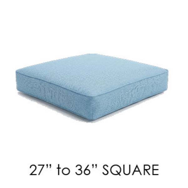 Square Cushions for Outdoor Ottomans and Patio Furniture
