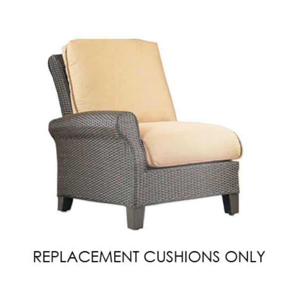 Shop right armchair cushions for Patio Renaissance Monterey outdoor furniture. Custom made in the USA with Sunbrella fabrics and premium foam.
