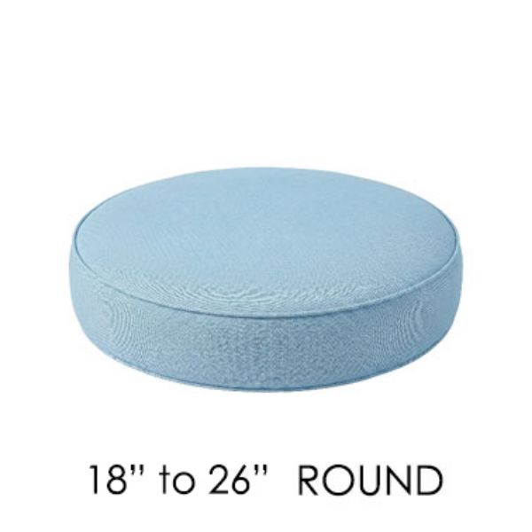 Round Cushions for Outdoor Ottomans and Patio Furniture