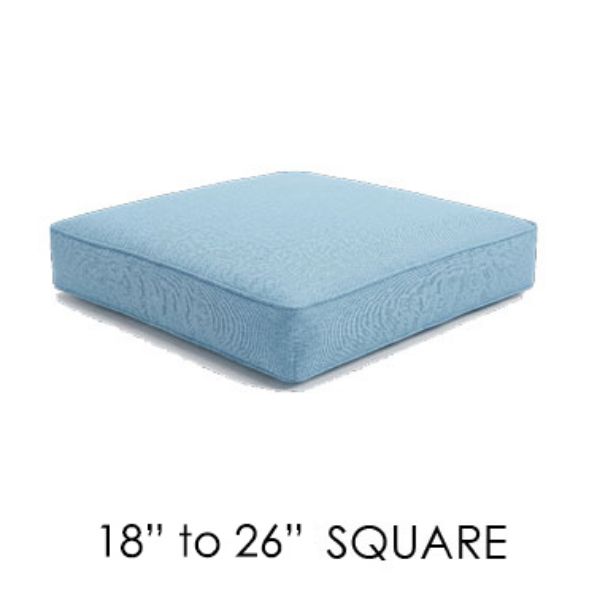 Square Cushions for Outdoor Ottomans and Patio Furniture