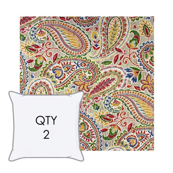 Richloom Solarium Arctic Multi Custom Outdoor Pillows | Richloom Solarium® Printed Fabrics | Set of 2