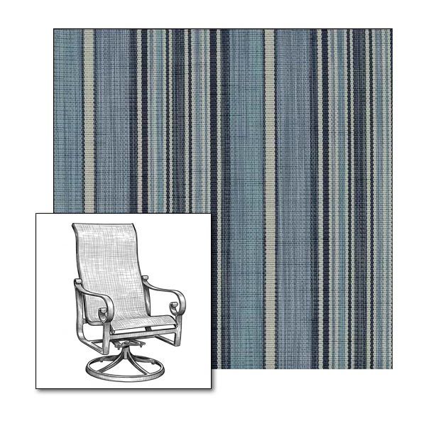 Dakota Stripe Blueprint Custom Made Patio Chair Replacement Slings