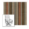 Dakota Stripe Clay Custom Made Patio Chair Replacement Slings