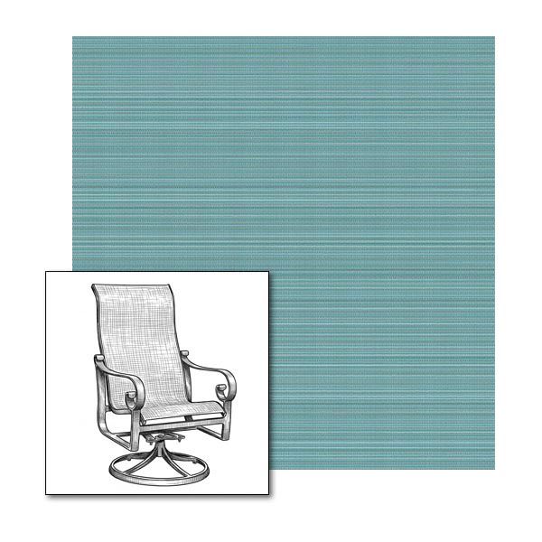 Dupione Aquamarine Replacement Sling Fabric for patio sling chairs