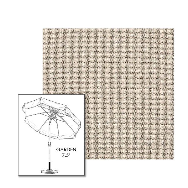 Sunbrella® Bliss Linen Patio Umbrella 7.5 ft | Crank Lift & Tilt Garden Umbrella