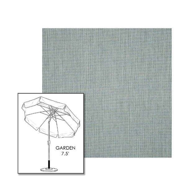 Sunbrella® Cast Mist Patio Umbrella 7.5 ft | Crank Lift & Tilt Garden Umbrella