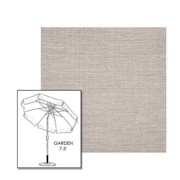 Sunbrella® Cast Silver Patio Umbrella 7.5 ft | Crank Lift & Tilt Garden Umbrella