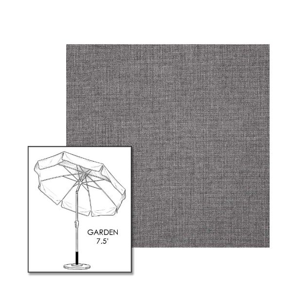 Sunbrella® Cast Silver Patio Umbrella 7.5 ft | Crank Lift & Tilt Garden Umbrella