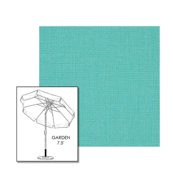Custom Sunbrella® Bliss Breeze Fabric Patio Umbrella 7.5 ft | Crank Lift & Tilt Garden Umbrella