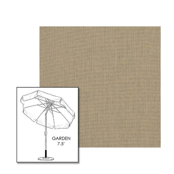 Sunbrella® Spectrum Mushroom Patio Umbrella 7.5 ft | Crank Lift & Tilt Garden Umbrella
