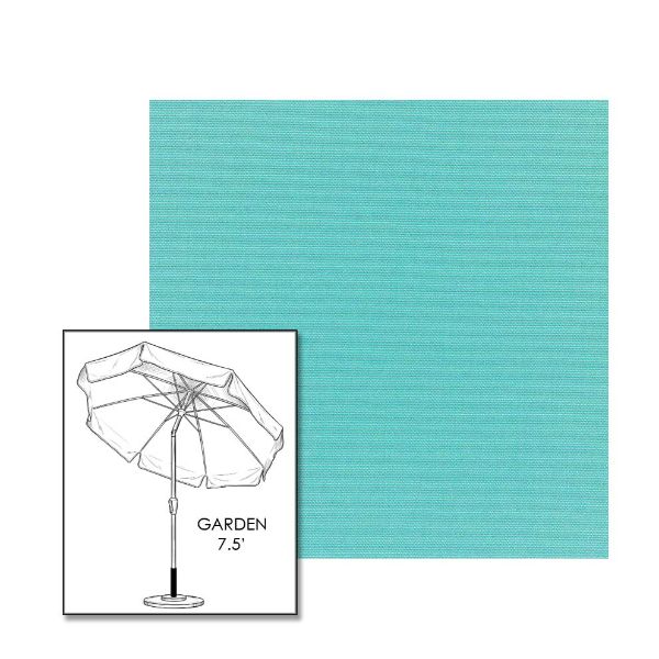 Custom Sunbrella® Canvas Aruba Patio Umbrella 7.5 ft | Crank Lift & Tilt Garden Umbrella