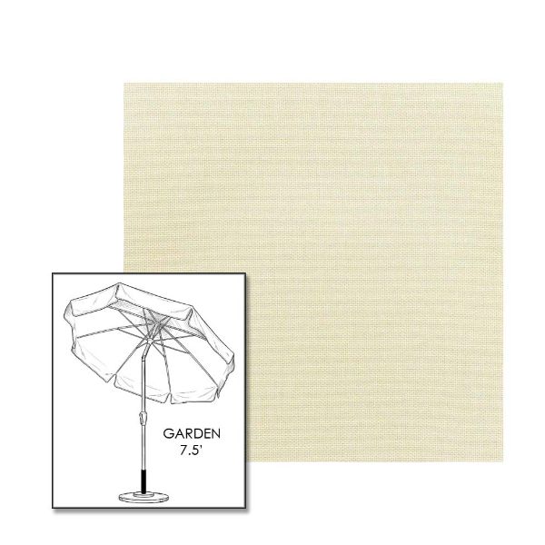 Custom Sunbrella® Canvas BIrdseye Patio Umbrella 7.5 ft | Crank Lift & Tilt Garden Umbrella