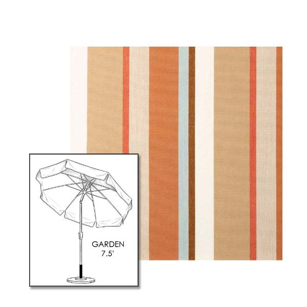 Custom Sunbrella® Beaming Mojave Patio Umbrella 7.5 ft | Crank Lift & Tilt Garden Umbrella