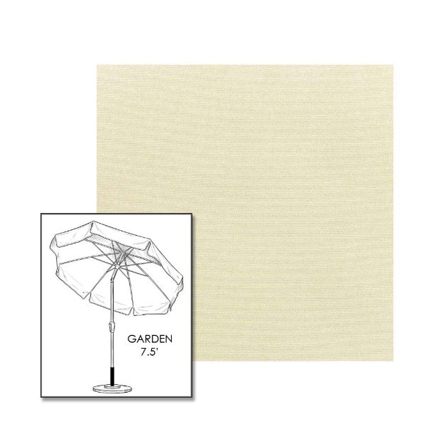 Custom Sunbrella® Canvas Canvas Patio Umbrella 7.5 ft | Crank Lift & Tilt Garden Umbrella