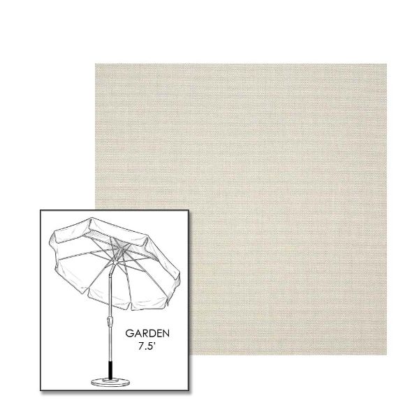 Custom Sunbrella® Canvas Cloud Patio Umbrella 7.5 ft | Crank Lift & Tilt Garden Umbrella