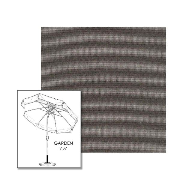 Custom Sunbrella® Canvas Cloud Patio Umbrella 7.5 ft | Crank Lift & Tilt Garden Umbrella