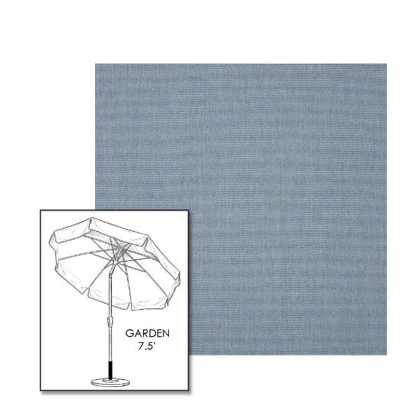 Custom Sunbrella® Canvas Haze Patio Umbrella 7.5 ft | Crank Lift & Tilt Garden Umbrella