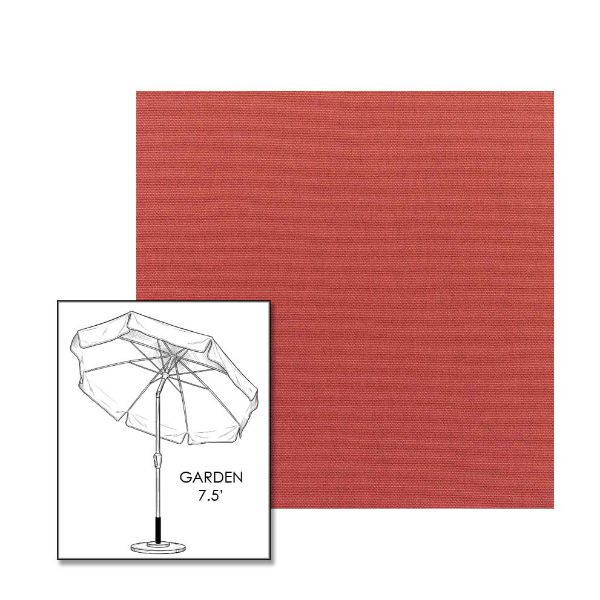 Custom Sunbrella® Canvas Haze Patio Umbrella 7.5 ft | Crank Lift & Tilt Garden Umbrella
