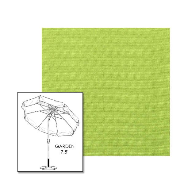 Custom Sunbrella® Canvas Haze Patio Umbrella 7.5 ft | Crank Lift & Tilt Garden Umbrella