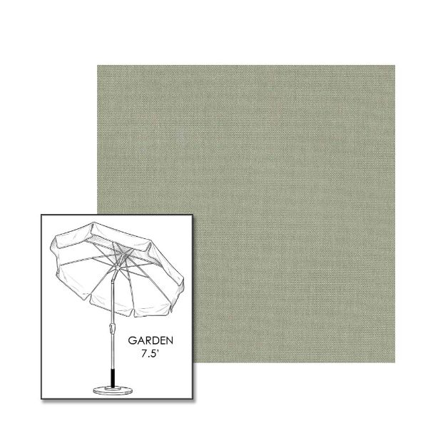 Sunbrella® Canvas Seasalt Patio Umbrella 7.5 ft | Crank Lift & Tilt Garden Umbrella 