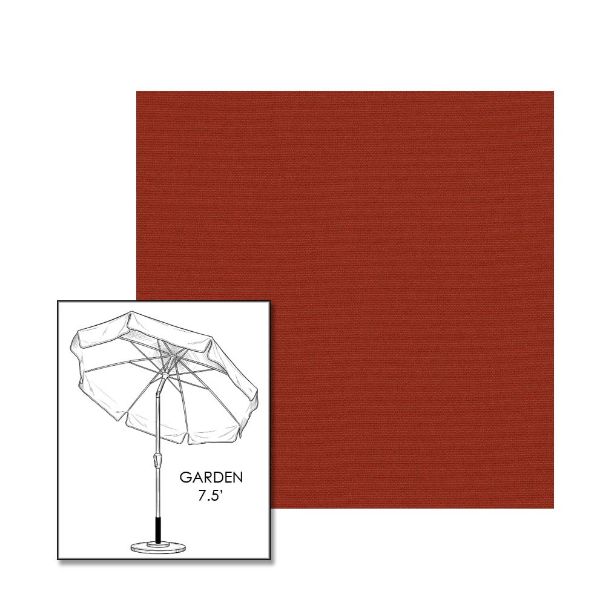 Sunbrella® Canvas Terracotta Patio Umbrella 7.5 ft | Crank Lift & Tilt Garden Umbrella 