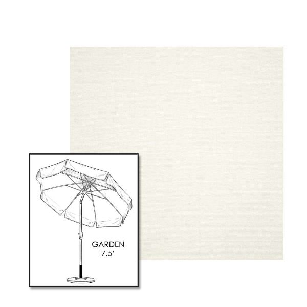 Sunbrella® Canvas White Patio Umbrella 7.5 ft | Crank Lift & Tilt Garden Umbrella 