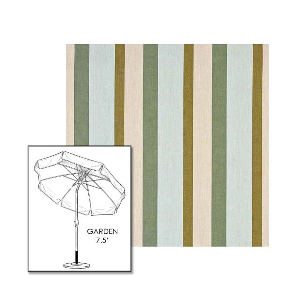 Sunbrella® Gateway Aloe Patio Umbrella 7.5 ft | Crank Lift & Tilt Garden Umbrella 