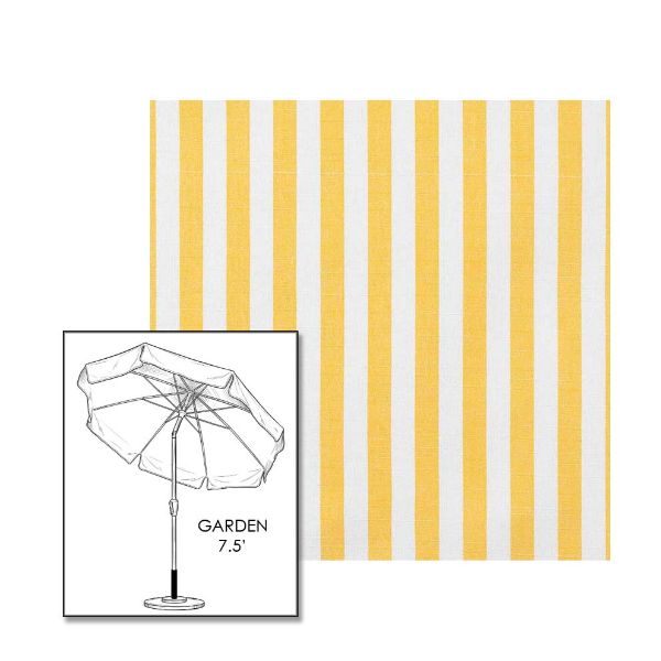 Sunbrella® Sail Away Sunflower Patio Umbrella 7.5 ft | Crank Lift & Tilt Garden Umbrella 