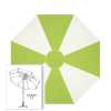 Sunbrella® Canvas Macaw & White Patio Umbrella 7.5 ft | Crank Lift & Tilt Garden Umbrella 