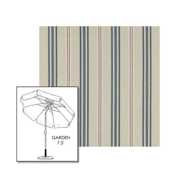 Sunbrella® Saltillo Sagebrush Patio Umbrella 7.5 ft | Crank Lift & Tilt Garden Umbrella 
