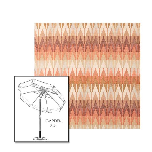 Sunbrella® Valley Desert Patio Umbrella 7.5 ft | Crank Lift & Tilt Garden Umbrella 