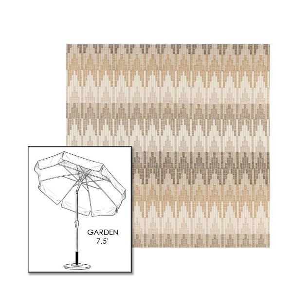 Sunbrella® Valley Dune Patio Umbrella 7.5 ft | Crank Lift & Tilt Garden Umbrella 