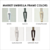 Market Umbrella Frame Colors