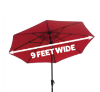 Sunbrella Bliss Aloe 9 ft Sunbrella® Market Umbrella | Auto Tilt Crank Patio Umbrella Custom Fabric